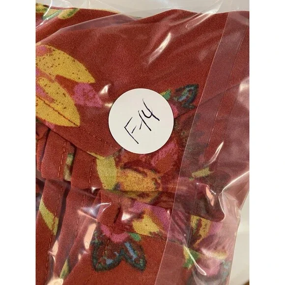 Kim Gravel M Boho Long Sleeve Blouse, Ruffle Cottagecore Bohemian V Neck F14 - Picture 9 of 9